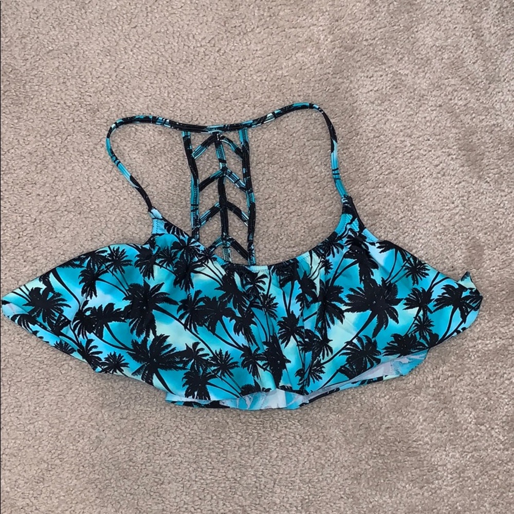 Pink by VS Palm Tree Bikini Top